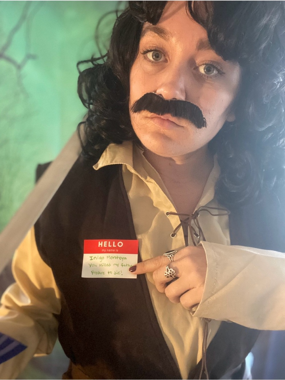 The Princess Bride Inigo Montoya Costume Men’s M + Wig & Mustache